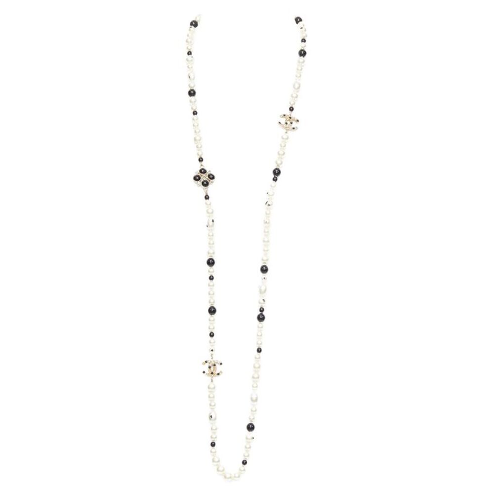 Chanel Enamel Pearl Long Necklace